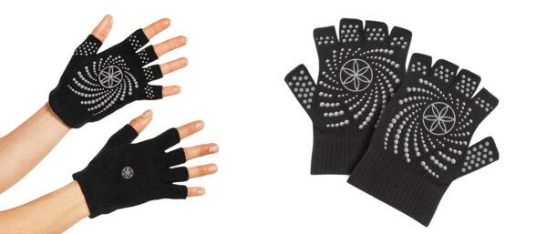 Rękawiczki antypoślizgowe bez palców GAIAM – CZARNY/SZARY Rękawiczki i skarpetki