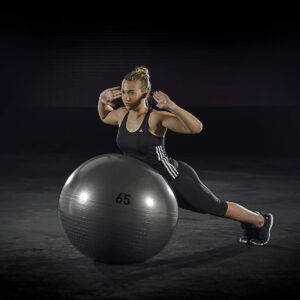 Piłka gimnastyczna do jogi ADIDAS – SZARA 65cm Piłki i koła do jogi
