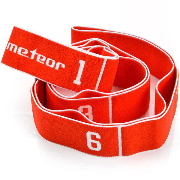Taśma gimnastyczna Meteor 90×4 hard czerwona 31452 Fitness