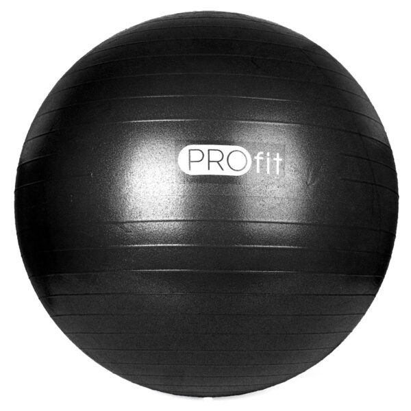 Piłka gimnastyczna Profit 65 cm czarna z pompką DK 2102 Fitness