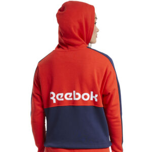 Bluza damska Reebok Te Linear Logo Ft czerwono-granatowa FT0901 Bluzy damskie