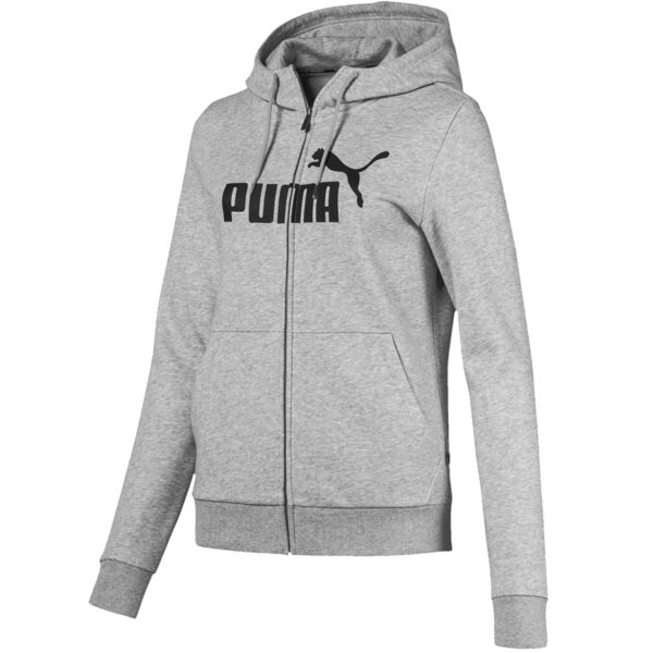 Bluza damska Puma ESS Logo Hooded Jacket szara FL 851811 04 Bluzy damskie