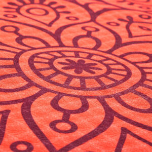 Mata do jogi Spokey Mandala pomarańczowo-różowa 926051 Mata do jogi
