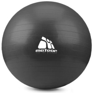 Piłka gimnastyczna Meteor z pompką 75 cm czarna 31134 Fitness