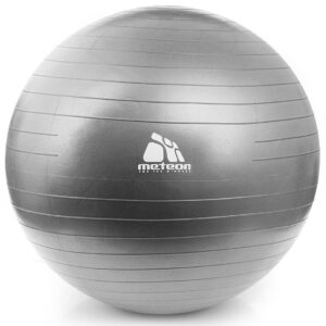 Piłka gimnastyczna Meteor z pompką 85 cm srebrna 31182 Fitness