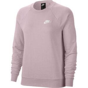 Bluza damska Nike NSW Essntl Flc Crew różowa BV4110 645 Bluzy damskie