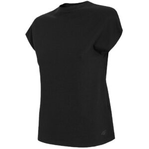 Koszulka damska 4F głęboka czerń H4L21 TSD038 20S Topy i bluzy