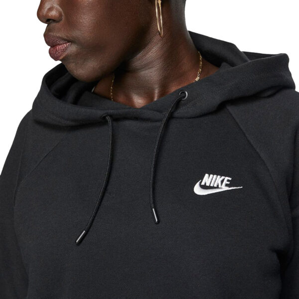 Bluza damska Nike Essentials Hoodie Po Flc czarna BV4124 010 Bluzy damskie