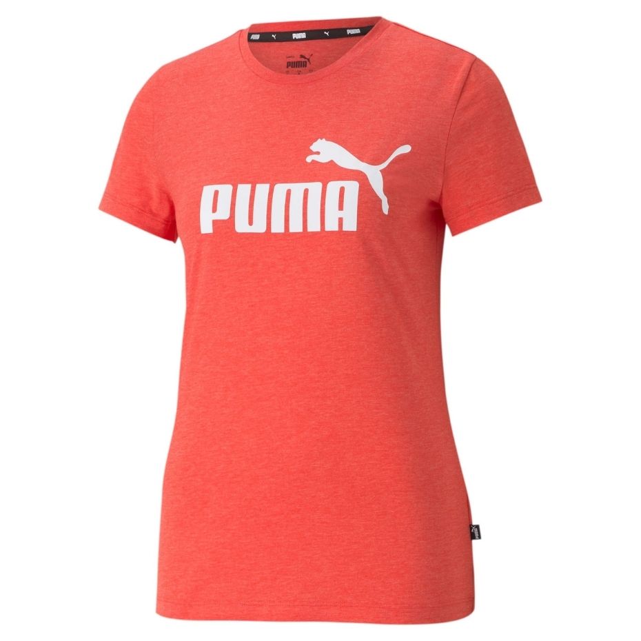 Koszulka damska Puma ESS Logo Heather Tee czerwona 586876 23 Koszulka damska