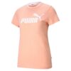 Koszulka damska Puma ESS Logo Heather Tee czerwona 586876 23 Topy i bluzy