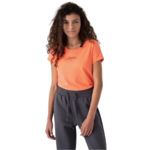 Koszulka damska 4F pomarańczowa H4Z21 TSD020 70S Topy i bluzy