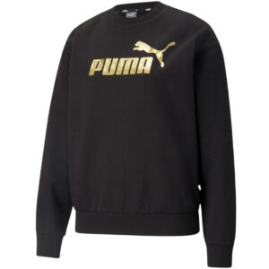 Bluza damska Puma ESS+Metallic Logo Crew FL czarna 586893 01 Bluzy damskie