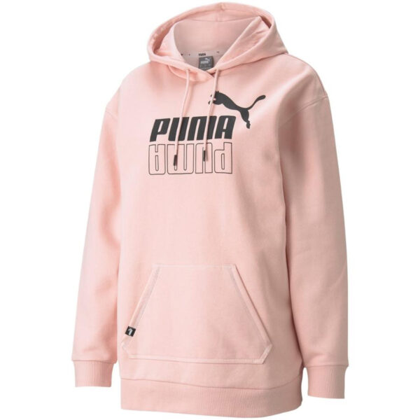 Bluza damska Puma Power Elongated Hoodie FL różowa 589540 36 Bluzy damskie