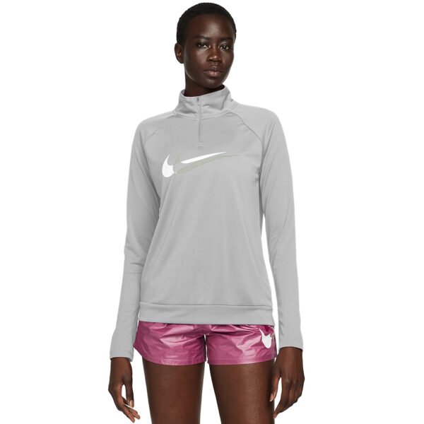 Bluza damska Nike Dri-Fit Swoosh Run HZ Midlayer szara DD6841 073 Bluzy damskie