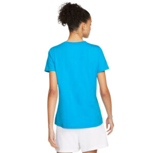 Koszulka damska Nike Nsw Tee Essentail Icon Futura niebieska BV6169 446 Koszulka damska