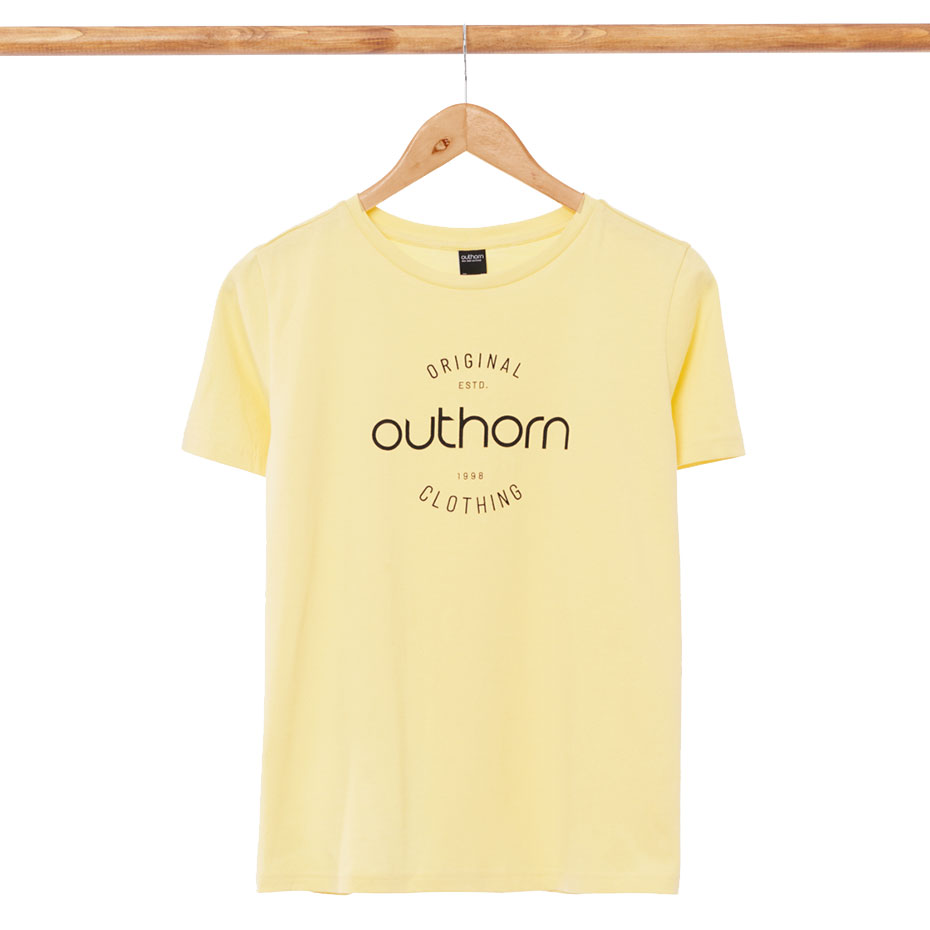 Koszulka damska Outhorn jasny żółty HOL21 TSD606A 73S Koszulka damska