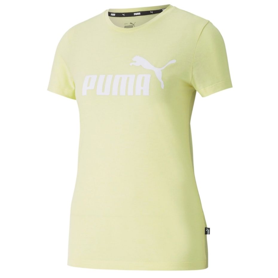 Koszulka damska Puma ESS Logo Heather żółta 586876 40 Koszulka damska