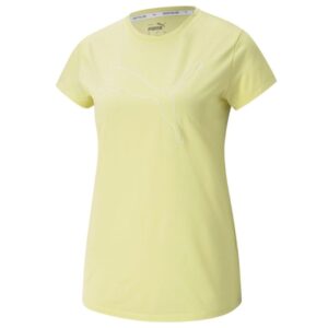 Koszulka damska Puma RTG Heather Logo Tee żółta 586455 40 Koszulka damska