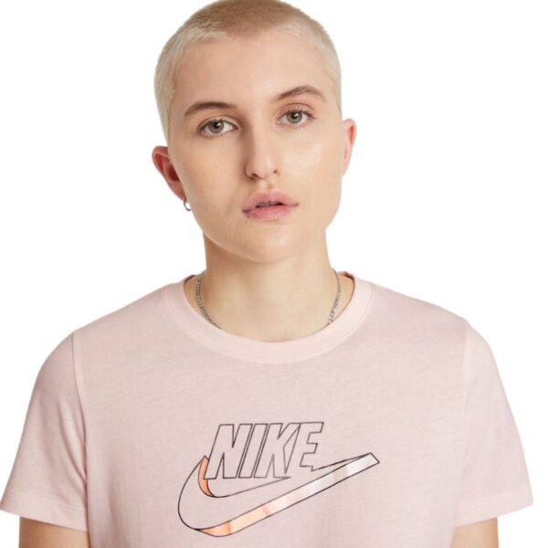 Koszulka damska Nike Tee Futura jasnoróżowa DJ1820 640 Koszulka damska