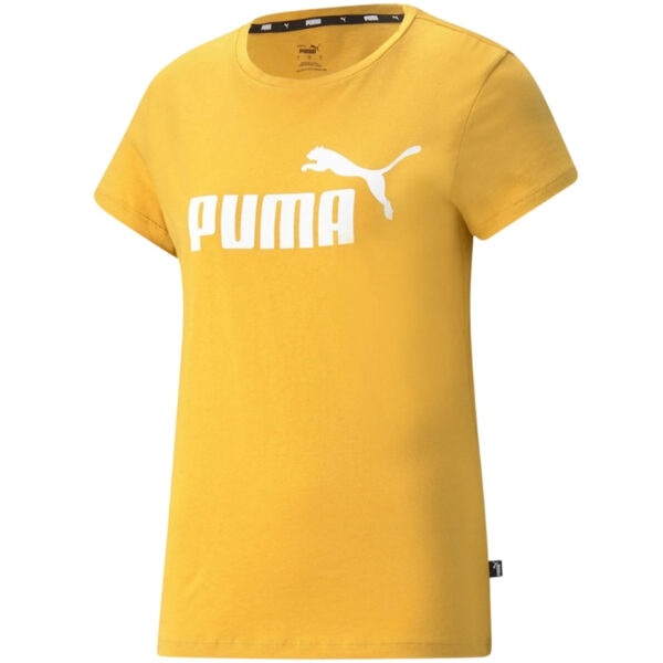 Koszulka damska Puma ESS Logo Tee żółta 586775 37 Koszulka damska