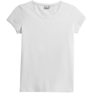 Koszulka damska 4F biała H4L22 TSD353 10S Topy i bluzy