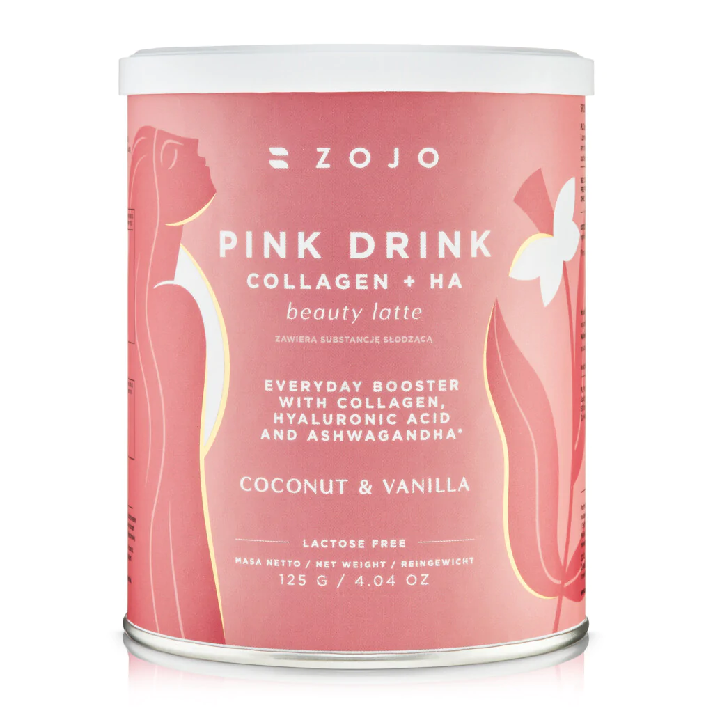Pink Drink Kolagen + HA + Ashwagandha Beauty Latte Akcesoria do jogi twarzy