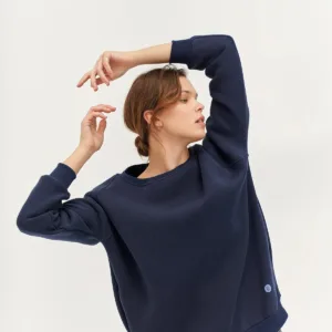 Bluza do jogi COZY AF Oversize Sweatshirt – Midnight Blue Bluzy do jogi