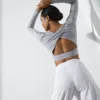 Top do jogi MOONHOLI TOTAL ECLIPSE Wrap Top – Coconut White Bluzy do jogi